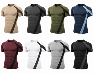 Camiseta de Compresión para Hombre al por Mayor, Ropa Deportiva Profesional para Gimnasio y Running, Camiseta de Compresión con Logotipo Personalizado Disponible - Product Image 6