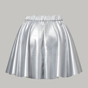 Mini-jupe en cuir véritable souple, tendance, confortable, pour femme, tenue décontractée de fête, tenue d'été, mode - Product Image 2