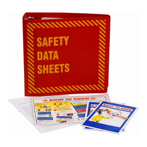 Classeur MSDS Brady rouge de 3 pouces pour le stockage de documents de laboratoire et industriels - Product Image 1