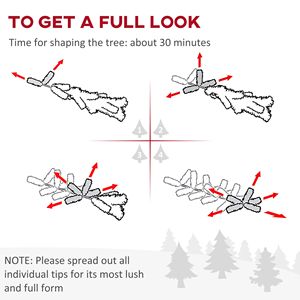Albero di Natale Sottile con 499 Rami Realistici, Albero Artificiale Nero a Forma di Matita con Supporto in Plastica - Product Image 5