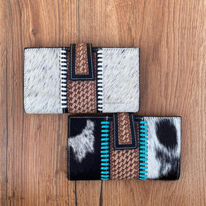 Étui de téléphone en cuir de vachette véritable avec pochette taillée à la main de style occidental, porte-monnaie de créateur à usages multiples, nouvelle collection - Product Image 3