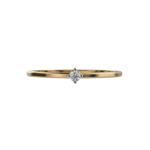 Anillo Solitario de Moissanita para Mujer, Corte Redondo, Chapado en Oro Amarillo de 18k, Joyería de Boda - Product Image 1