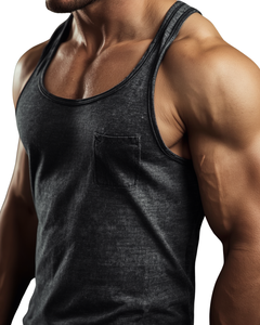 Débardeur de musculation vintage pour homme, effet délavé à l'acide - Product Image 3