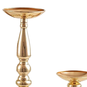 ขายส่งเชิงเทียนคุณภาพดีสำหรับตกแต่งบ้าน ขาตั้งเทียนเคลือบทอง ผลิตจากอลูมิเนียมหล่อ งานแฮนด์เมด รับสั่งทำตามแบบ - Product Image 4