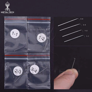 Kit de 4 aiguilles de ventilation en laiton avec crochets en acier et bonnets en filet pour la confection professionnelle de perruques Lace Frontal et de toupets - Product Image 4