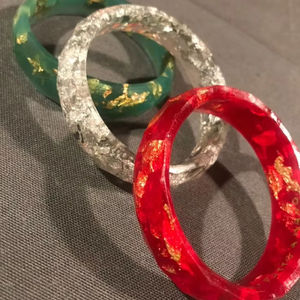 ACCESSORY <b>Jewelry</b> Resin <b>Acrylic</b> Bracelet Bangle Exaggerated Dazzling Multicolor Wide Irregular Square <b>Acrylic</b> Bracelets Women - Product Image 6