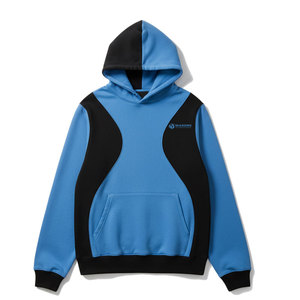 Sudadera con Capucha de Invierno para Hombre, 100% Algodón, para Deportes al Aire Libre, Viajes, Fitness, Transpirable, de Secado Rápido, Diseño Azul y Negro, Talla Grande - Product Image 1