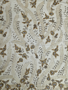 Luxury Attire Latest Stunning Fashion Nigerian Exclusive Lace <b>Fabric</b> With Emerald Stone Work On Floral Pattern For Casual Wear - Product Image 5