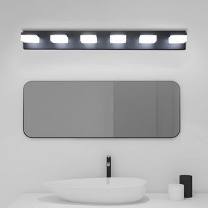 Modern 6-Light Black LED <b>Vanity</b> <b>Mirror</b> Light Fixture for Bathrooms and Makeup <b>Tables</b> - Product Image 5