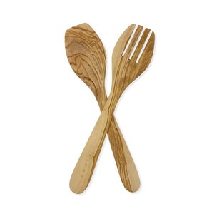 Utensilios de servir de bambú, cuchara para ensalada, tenedor, hechos a mano, de madera natural, herramientas de cocina para uso en restaurantes y cenas. - Product Image 5