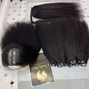 Génie trame Upart perruque droite crépue vietnamienne 100% humaine Cloudyhaircollection fabrication - Product Image 5