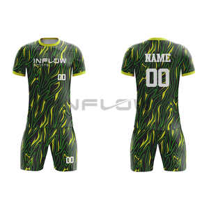 Maillot de football personnalisé imprimé par sublimation, motif écossais, respirant, col en V, manches courtes, uniforme d'équipe scolaire - Product Image 3