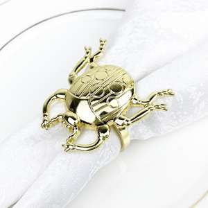 Elegantes Anillos para Servilletas con Acabado Dorado, Accesorios de Mesa con Estilo para Hoteles, Restaurantes, Bodas y Cenas Festivas - Product Image 6