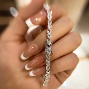 New Collection 925 Moissanite Cut 4.0 Carat Wheat Ear Design Tennis <b>Bracelet</b> for Women Sterling Silver 18K <b>White</b> Gold Plated - Product Image 5