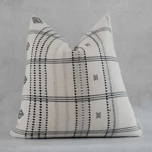 2024 último diseñador de rayas al por mayor fundas de cojines funda de cojín bordado funda de almohada de algodón borlas y pompón - Product Image 6