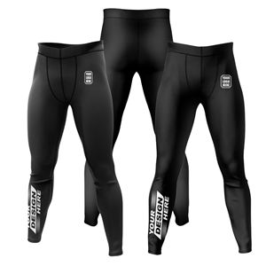 Leggings de sport sublimés à effet froncé, sans couture, pour hommes, extensibles, respirants, en polyester, avec logo personnalisé, faible MOQ - Product Image 1