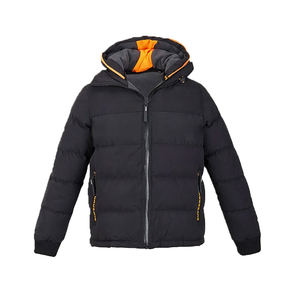 Chaqueta Acolchada de Lana Impermeable, Cortavientos y Ecológica con Cierre, Relleno de Poliéster Sólido, Ligera y Cálida para Uso Urbano - Product Image 1