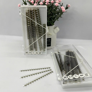 Wholesale Handmade Super Soft Black 0.05mm 0.07mm 3-20D Short <b>Premade</b> Volume <b>Fans</b> <b>Fan</b> Eyelashes Pointy Base Eyelash Extensions - Product Image 5