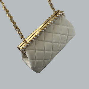 Bolso de Hombro de PU para Mujer, Primavera-Verano 2026, Estilo Cubo, con Cadena de Perlas, Mini Bolso de Noche de Lujo - Product Image 2
