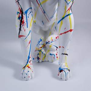 Grande moderno h31,5 pollici resina leopardo statua altamente accattivante decorazione classica scultura per negozi sala varie dimensioni - Product Image 5