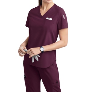 Tenues médicales pour femmes, anti-rides, respirantes, extensibles, en tricot, écologiques, faciles à laver, élégantes - Product Image 2