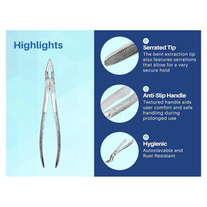 ชุดเครื่องมือถอนฟันแบบมืออาชีพ ทำจากสแตนเลส สำหรับการผ่าตัดถอนฟัน - Product Image 5