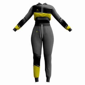 ชุดวอร์มตัวสั้นของผู้หญิง | ชุดกีฬาสองชิ้นทันสมัย & สวมใส่สบายสำหรับฟิตเนสและชุดลำลองเสื้อตัวสั้น - Product Image 1