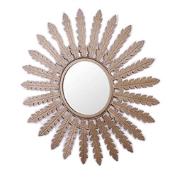 Well Selling Iron Mirror Art Irregular Circular Living Room <b>Metal</b> <b>Frame</b> Wall Mirror Decor Christmas Vintage Luxury Space Casual - Product Image 2