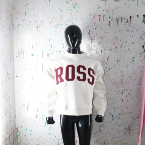 ROSS Mock Neck 450 GSM Sweatshirts mit individuellem Namen, Applikationsstickerei, Oversize-Boxy-Fit, 100% Baumwollfleece, French Terry - Product Image 1