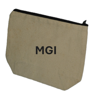 Bolsa de Lona de Algodón Natural Reciclado con Cierre Dorado, Logotipo Personalizado Impreso, Embalaje de Regalo para Productos Cosméticos y Maquillaje - Product Image 3