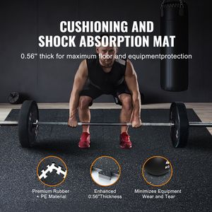 Tappetini per Palestra in Schiuma EVA con Superficie in Gomma, Spessore 15mm, 6 Pezzi, 25x25 Pollici, Copertura 25 Piedi Quadrati - Product Image 2
