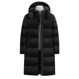 Chaqueta Acolchada Extra Larga para Hombre, con Capucha Desmontable, Impermeable, de Nailon, Tallas Grandes, Estilo Casual, Venta al Por Mayor de Fábrica - Product Image 3