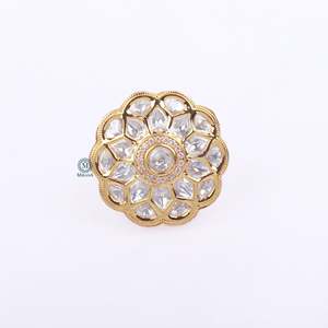 Riva Polki Designer Casual Women's Zircon Gemstone Fashion Ring - Product Image 4