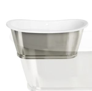Baignoire autoportante en métal ovale, finition cuivre classique, sans couvercle, pour salle de bain à domicile - Indian Home Crafts - Product Image 2