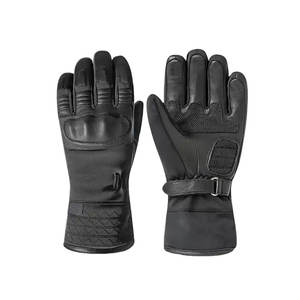 Gants de moto en cuir d'été respirants avec paume antidérapante, absorption des chocs, doigts complets, légers, sportifs, unisexes pour la conduite - Product Image 1