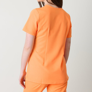 Ensemble de Blouses Médicales Taille Haute à Jambes Larges Personnalisées, Col en V, Uniforme d'Infirmière Extensible pour Femmes, Tenue de Travail Hospitalière, Vente en Gros Fabricant - Product Image 4