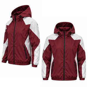 Windbreaker <b>Jacket</b> for <b>Men</b> <b>Lightweight</b> Outdoor Running Water Resistant Full Zip Hooded Sportswear Private Label OEM Manufacturer - Product Image 5