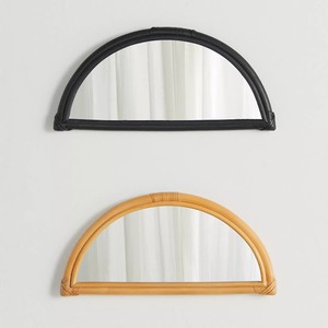 <b>Set</b> of mini arch framed rattan <b>mirror</b> cute <b>wall</b> hanging <b>mirrors</b> boho accessories for home decor - Product Image 1