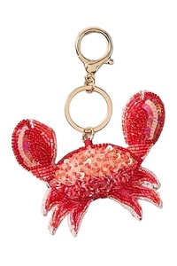 Magnifique porte-clés et accessoires de sac brodés de perles de rocaille rouges et vertes, design automobile, en provenance d'Inde - Product Image 6