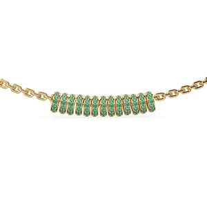 Rondelles de Oro Sólido Italiano de 18K con Esmeralda, Rondelle Eternity, Separador Redondo de Oro Sólido, Separador de Esmeralda, Rueda de Oro - Product Image 5