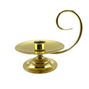 Candelabro de Metal con Acabado Bronce Antiguo, de Una Sola Cabeza, para Velas Cónicas, Ideal para Bodas, Eventos, Vestíbulos de Hoteles y Decoración de Iglesias - Product Image 6