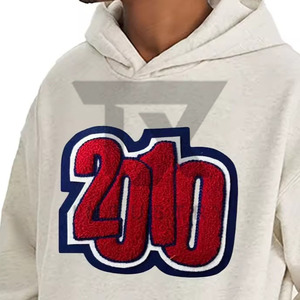 OEM Factory Price Winter Pullover Fleece Kangaroo Pocket Drawstrings <b>Men's</b> Hoodies Hip Hop <b>Jumper</b> <b>Chenille</b> Embroidery Hoodie - Product Image 2