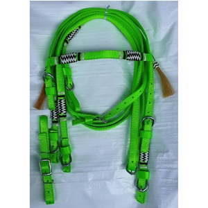 Premium Western Nylon Single Ear High Rise Headstall Adjustable Horse Size Durable Cheek Buckles Easy Change <b>Bit</b> Custom Branding - Product Image 1
