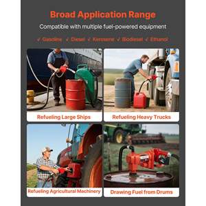 Bomba de Transferencia de Combustible Eléctrica de 110 V CA, 15 GPM, con Apagado Automático, Boquilla, Kit de Manguera de Descarga de Alto Flujo para Gasolina, Biodiésel y Etanol - Product Image 6