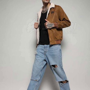 <b>Suede</b> <b>Leather</b> <b>Jackets</b> Genuine Soft <b>Leather</b> Durable Construction Stylish Everyday Outerwear Front Eco-Friendly Breathable Modern - Product Image 5