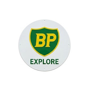 Letrero Metálico Redondo Vintage BP Explore Green Yellow Shield Logo Plaque, Decoración de Pared para Gasolinera, Garaje, Cuarto de Hombre, Hogar - Product Image 1