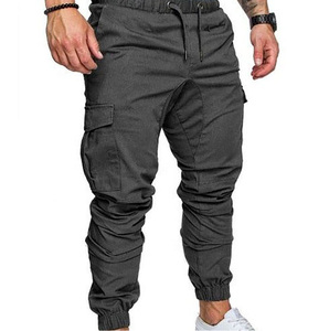 Daizen Star Men's Gray Cotton Sweatpants Elastic Waist Drawstring Casual Joggers Letter Decoration Side Pockets Midweight - Product Image 2
