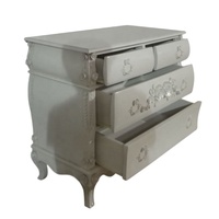 Commode en bois sculpté à la main de Rose fonctionne comme armoire de Reproduction Antique pour meubles de maison de Style français