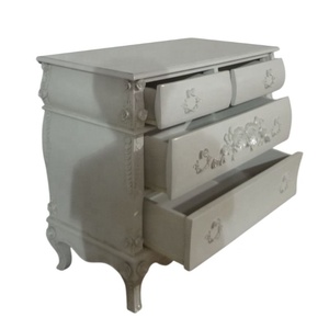 Commode en bois sculpté à la main de Rose fonctionne comme armoire de Reproduction Antique pour meubles de maison de Style français - Product Image 4