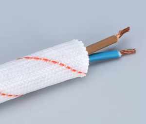 Tubo de Fibra de Vidrio con Revestimiento de Silicona Ignífugo, Aislamiento de PVC de 1.5 KV, Material de Goma Resistente al Calor para Altas Temperaturas - Product Image 3